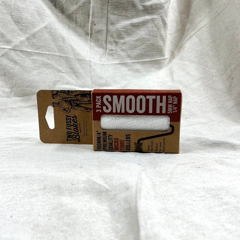 100mm Smooth Microfibre Rollers (3 Pack)